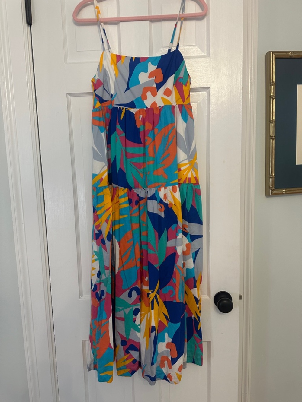 J. Crew Multicolor Tropical Print Spaghetti-Strap Jumpsuit